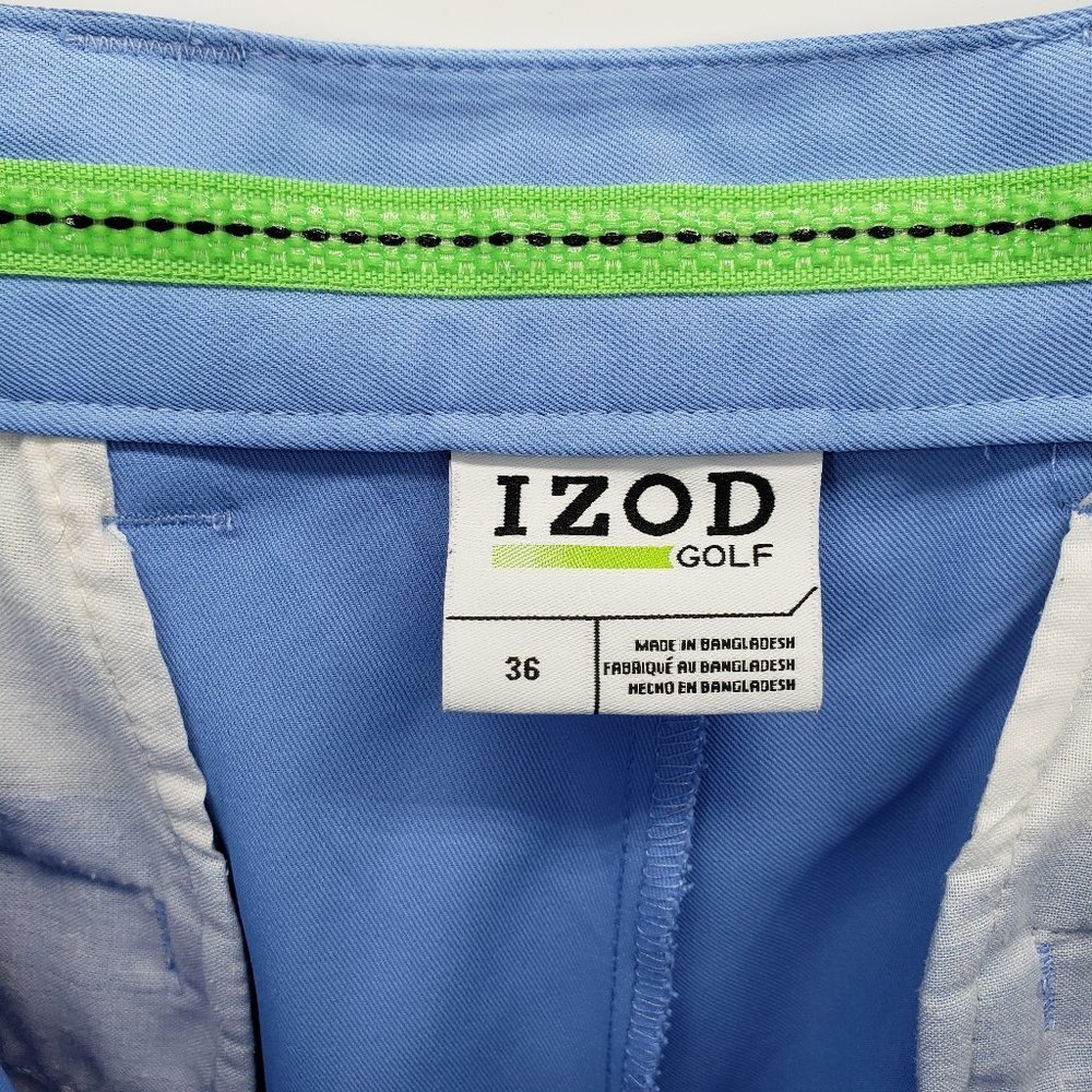 IZOD Golf Sky Blue Men's Shorts 36 Classic Preppy Bright - Picture 3 of 6